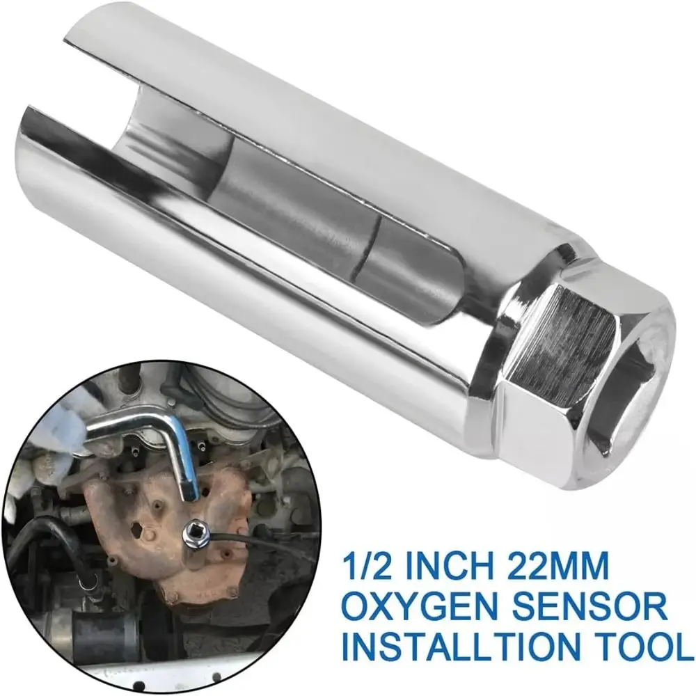 Extended Oxygen Sensor Mirror Finish Pneumatic Compatible Oxygen Sensor Wrench Small Opening Sensor Removal Automotive Repair