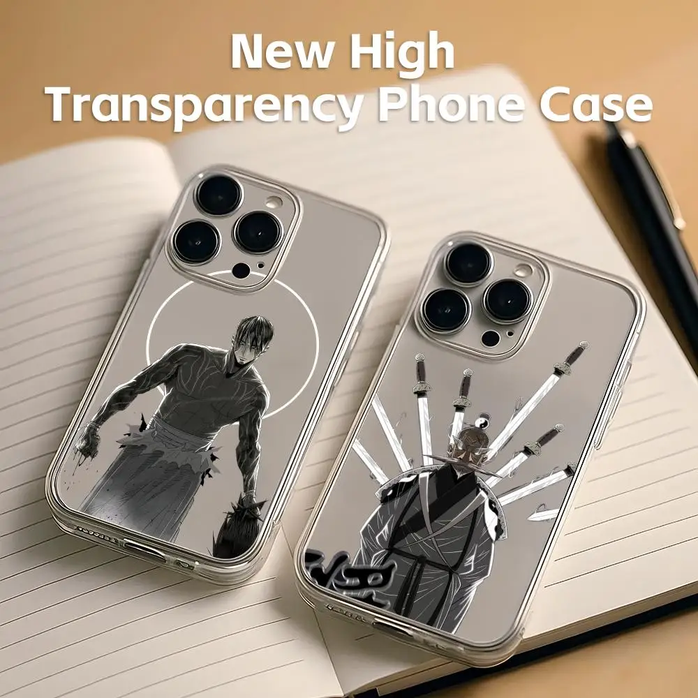 Coque de téléphone transparente Hot Legend of the Northern Blade pour iPhone 17 Air 16 15 14 13 12 11 Pro Max Plus mini