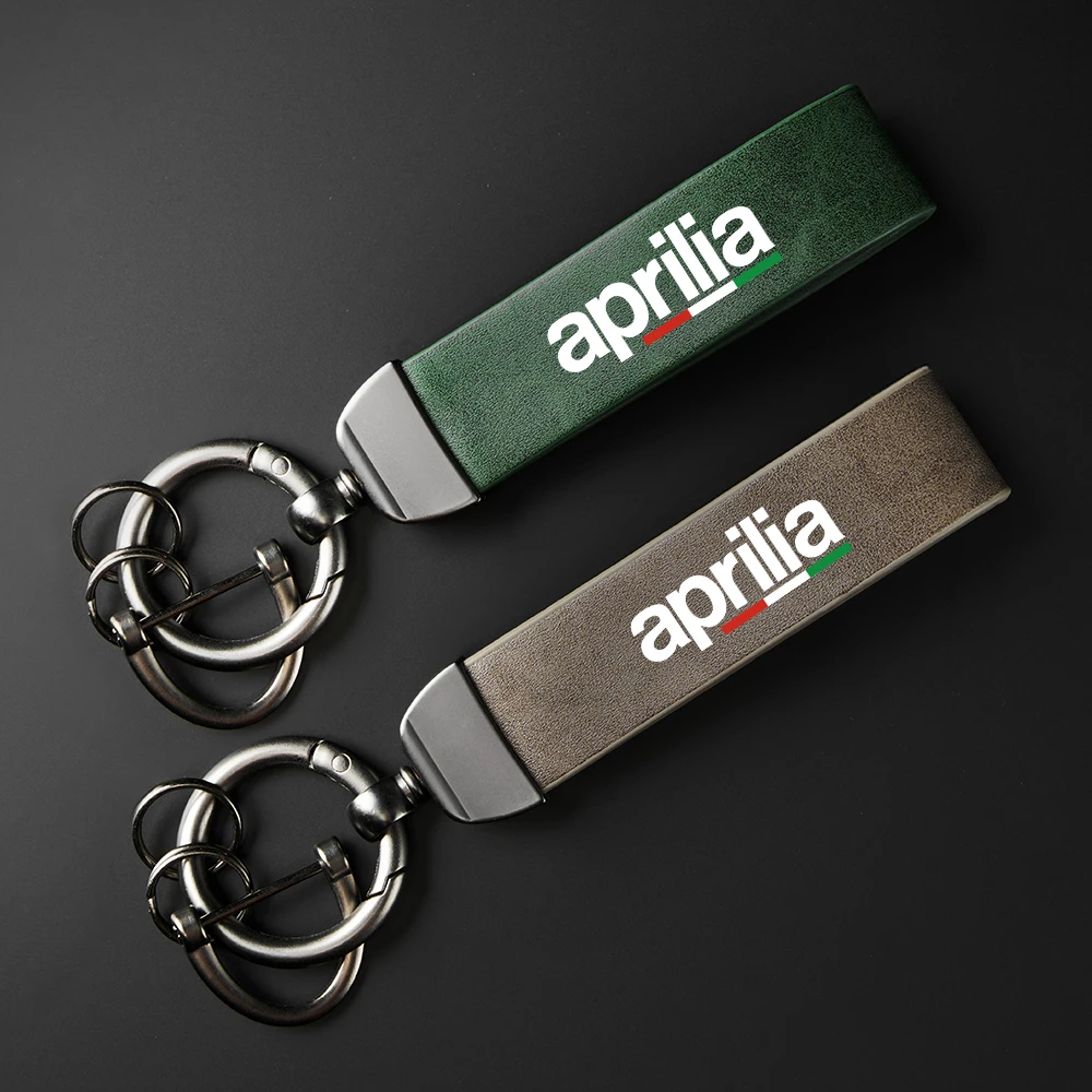 

For Aprilia RSV4 RS660 Tuono 660 RSV1000/R Caponord 1200 Accessories High-Grade Leather Motorcycle Keychain Holder Keyring