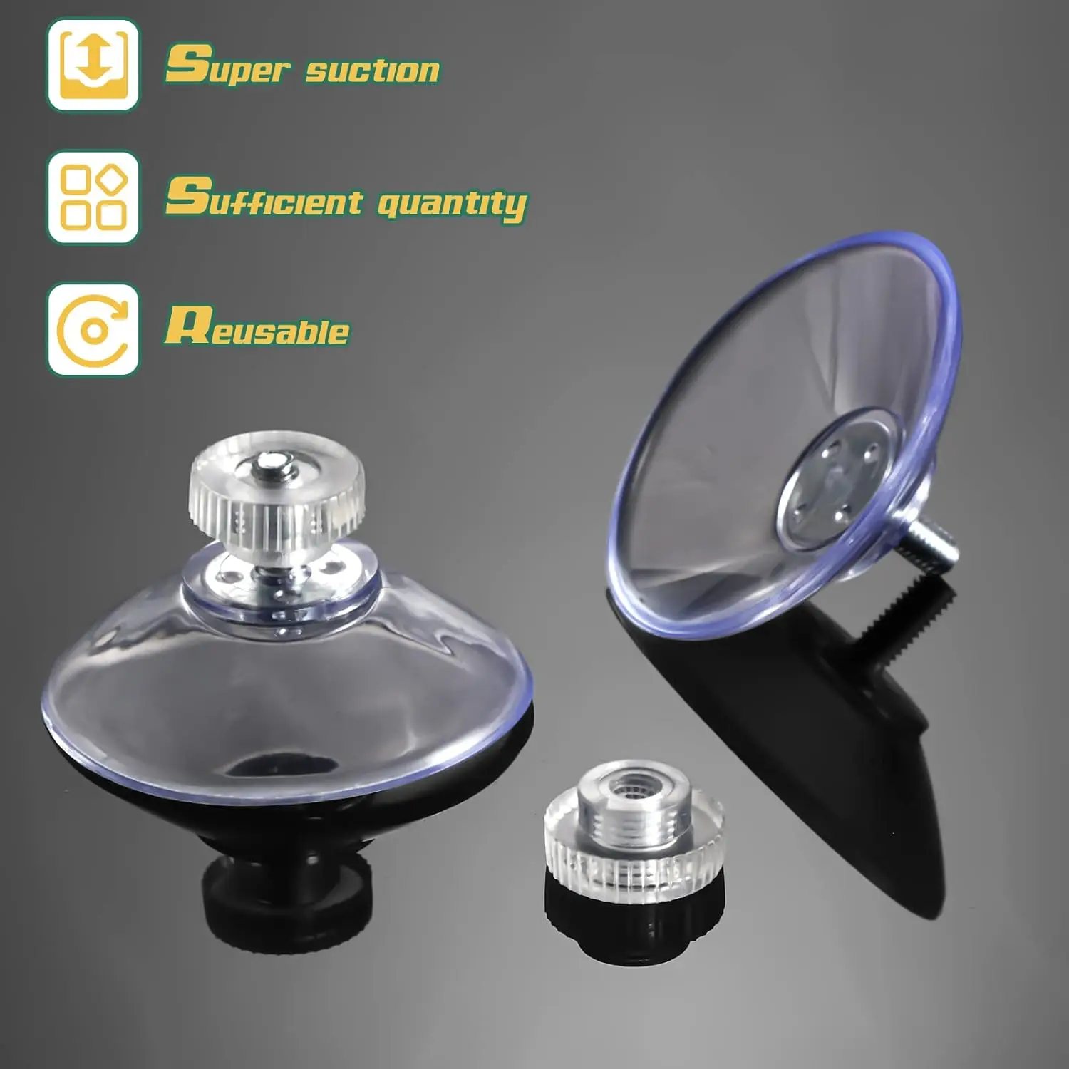 5-100PCS Plastic Sucker Pad Holder 41/53/58 Mm with Screw Clear PVC Sucker Pads Extra Strong Suction Cup Glass Suction Holder