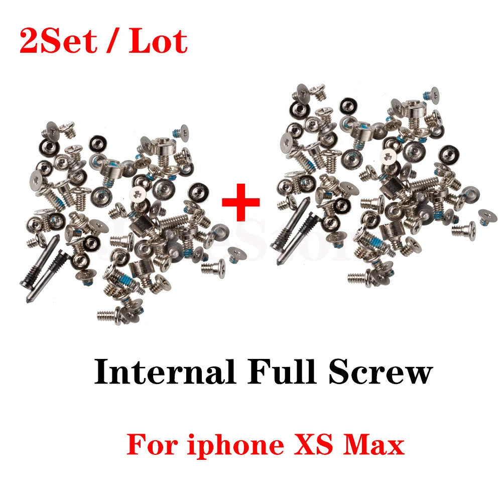 Полный комплект из 2 винтов для iPhone X XS XR 11 12 Pro Max Mini 7 8 Plus, Аксессуары для мобильных телефонов, внутренняя нижняя часть, полный