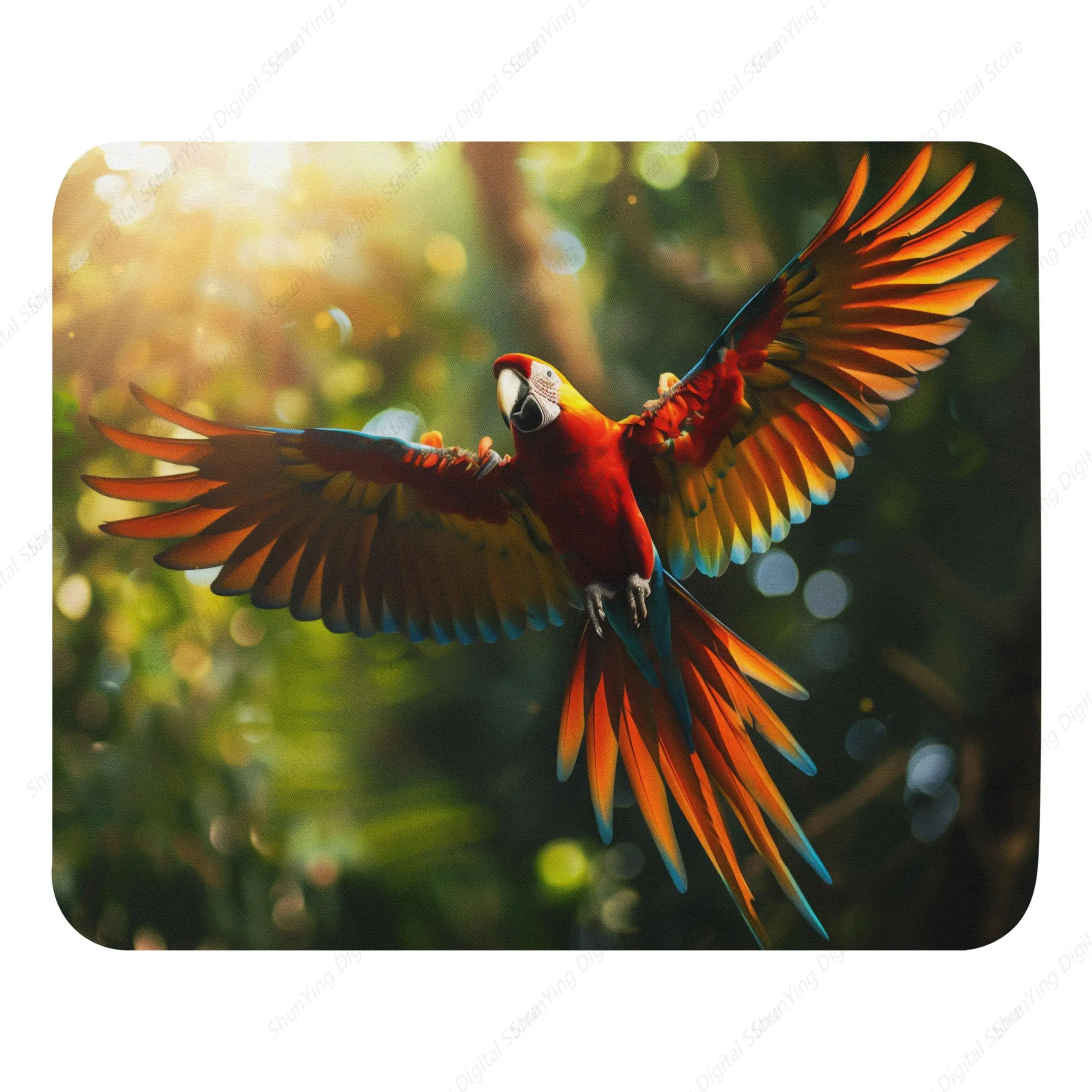 

Colorful Flying Parrot Pattern Anti Slip Rubber Mouse Pad Suitable For Gaming Office Laptop Mouse Pad 25*30cm