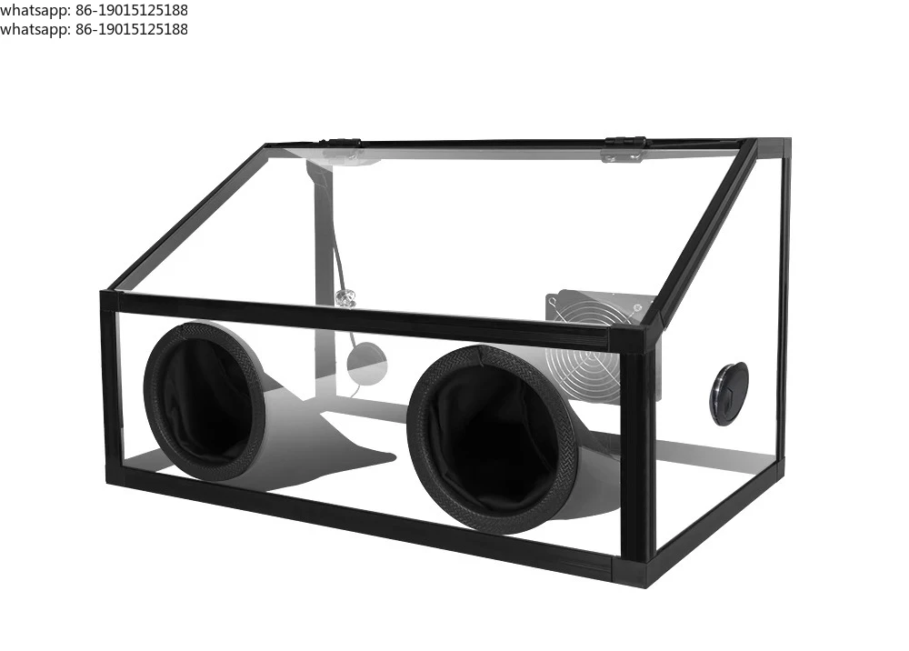 

Прозрачный акриловый пылесборник для полировки, портативный съемный пылезащитный контейнер с отверстиями для рукавиц для резьбы по нефриту и пчелиному воску