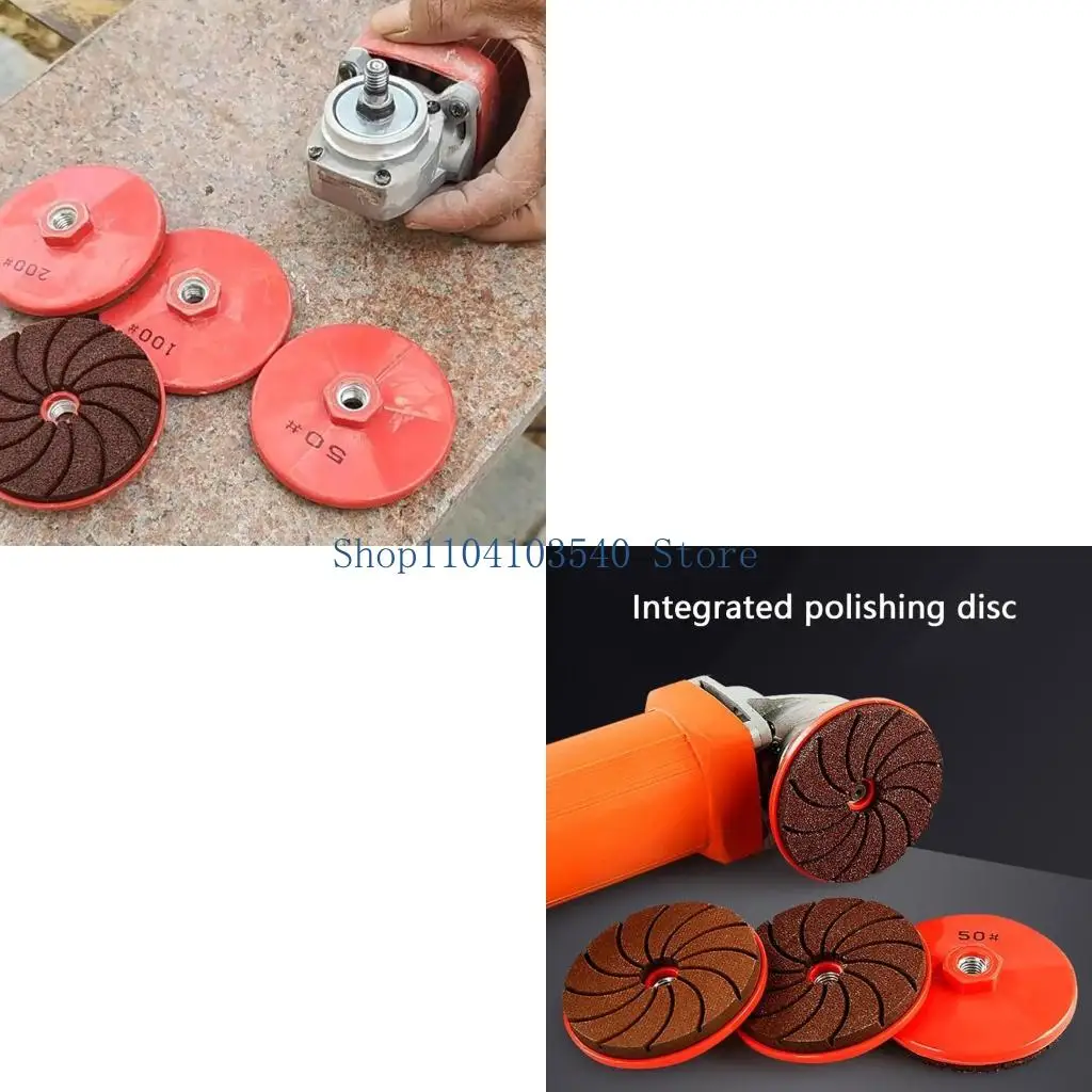 

02DC Карборундовые полировальные подушечки для влажного/сухого гранитного камня для полировщика сверлильного станка