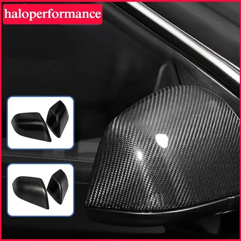 

Car Side Door Mirror Cover Real Carbon Fiber For Tesla Model 3 Model Y 2017-2024 Auto Exterior Accessories