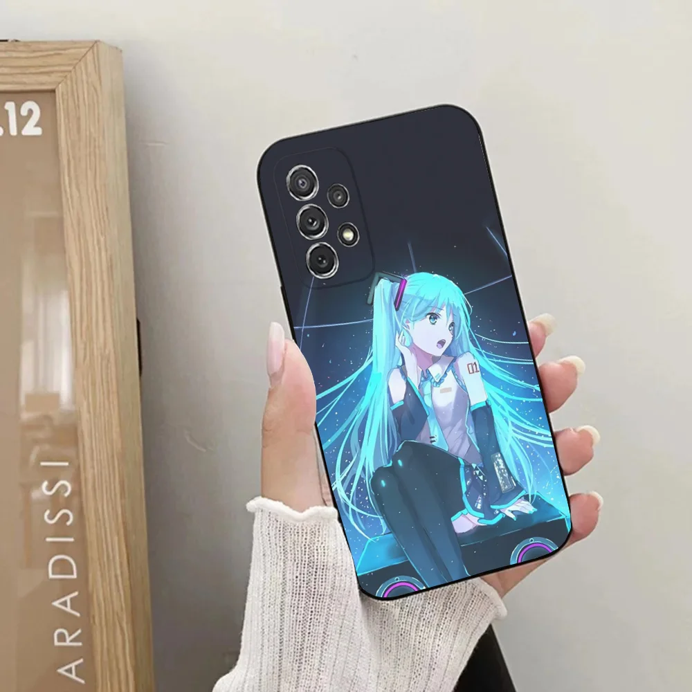 H-Hatsune Anime M-MIKU Phone Case Phone Case for Samsung Galaxy A13,A21s,A22,A31,A32,A52,A53,A71,A80,A91, Soft Black Cover