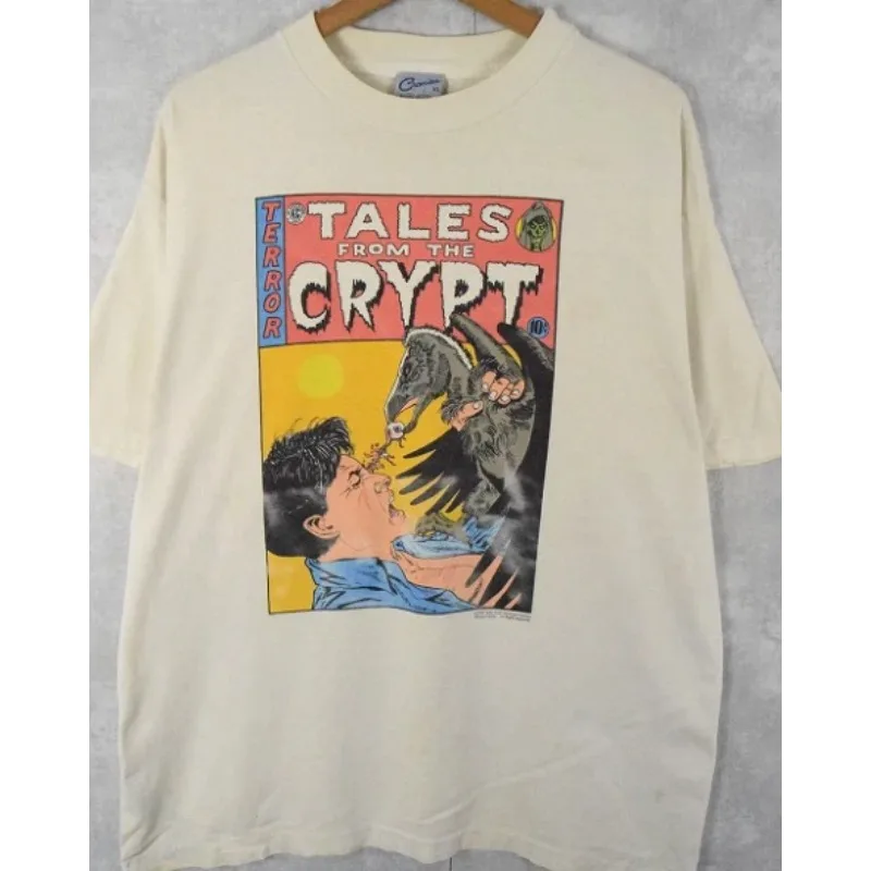 Vtg Tales From The Crypt Horror Movie Kurzarmhemd in Sandfarbe