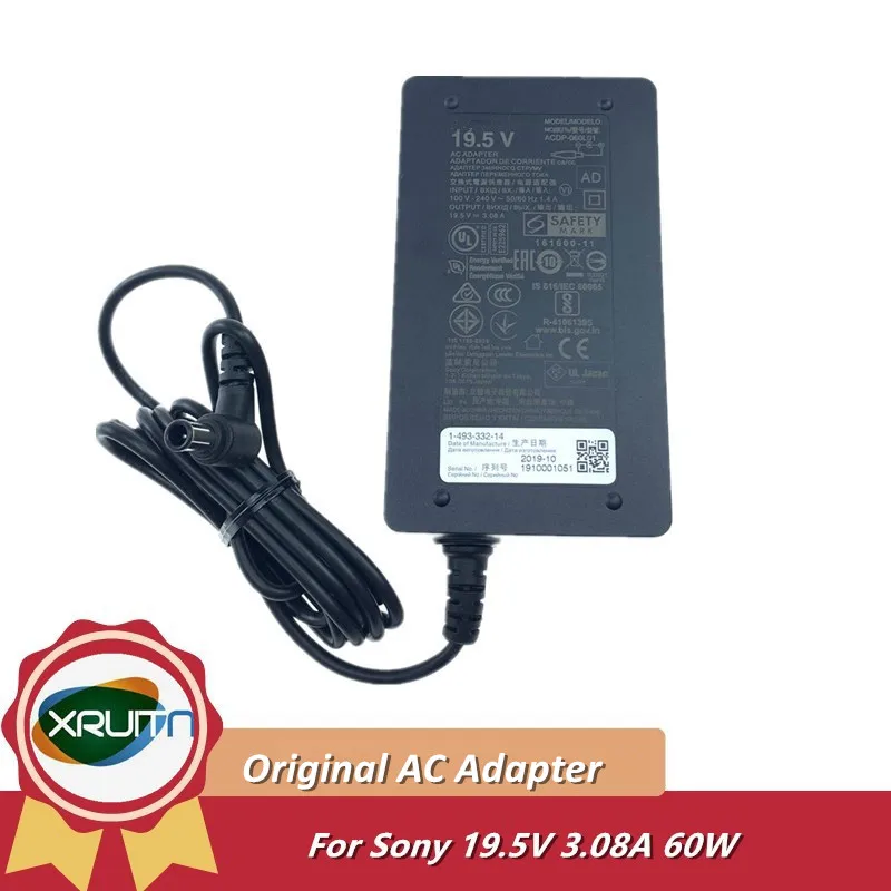 

Genuine ACDP-060L01 ACDP-060S03 AC Adapter 19.5v 3.08A 60W ACDP060L01 ACDP060S03 For Sony KDL-43WF663 -40W650D Bravia TV Charger