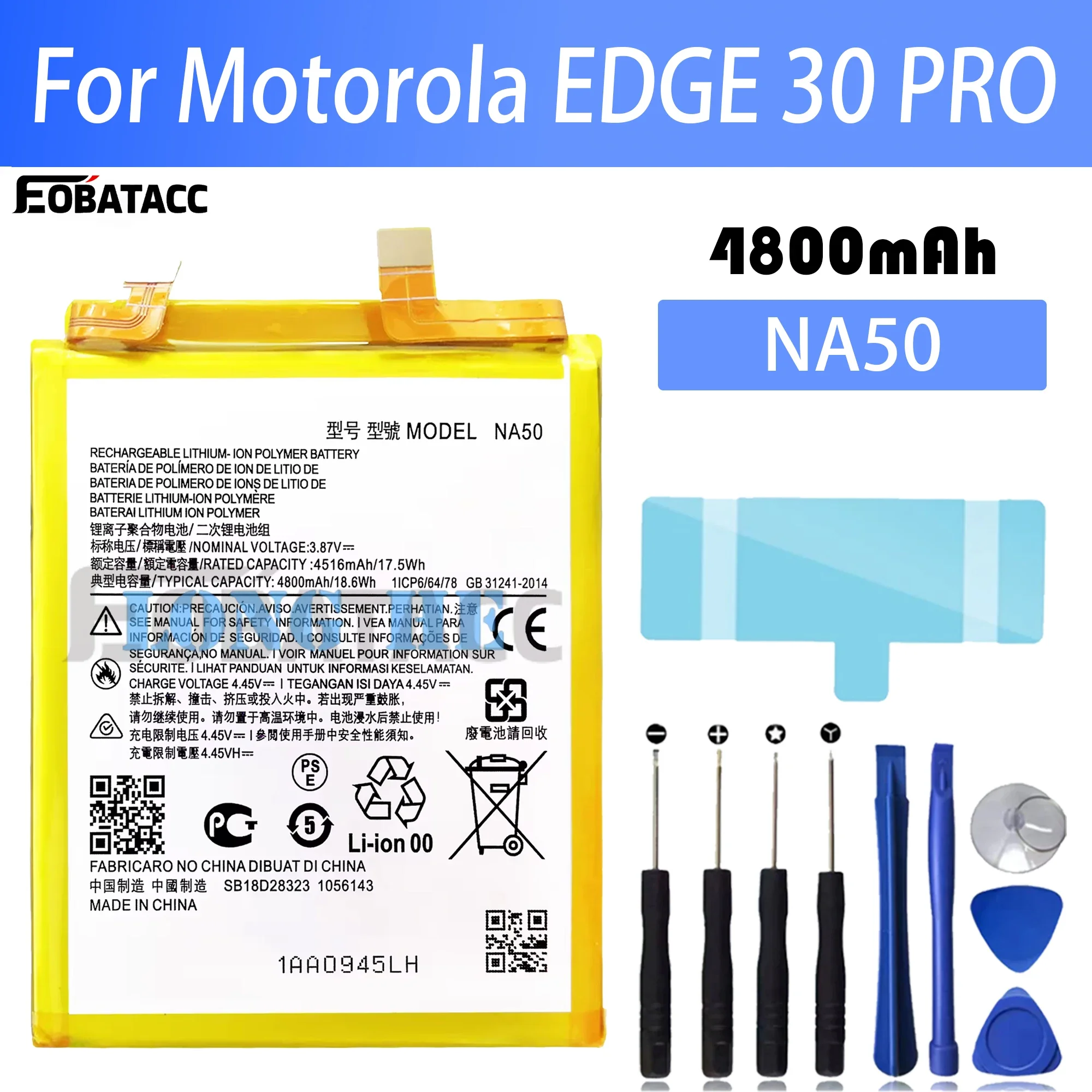 

100% New Original Battery NA50 For Motorola EDGE 30 PRO Battery + Free Tools