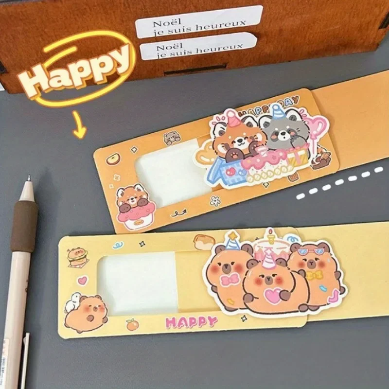 

3D Greeting Card Pull-out Surprise Cute Cartoon Handmade Greeting Card Expressions Blessing Letterhead Birthday Small Cards