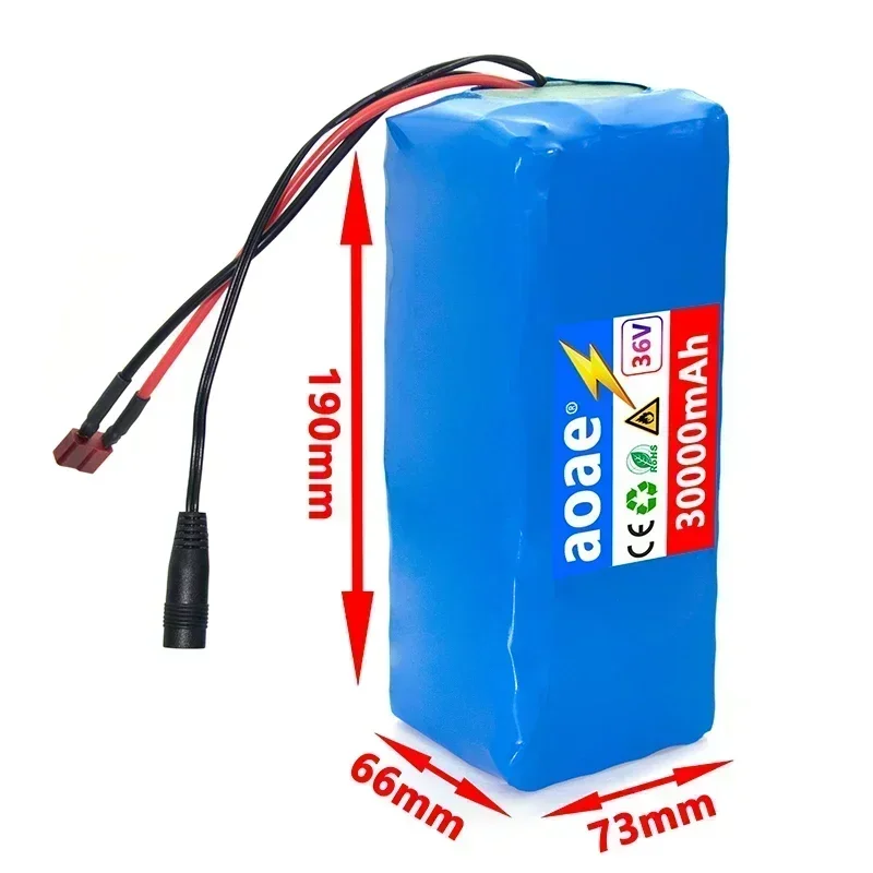 Power battery pack 36V 10s4p 30000mAh large capacity Ebike electric bicycle 18650 lithium battery pack，36V 18650 battery pack