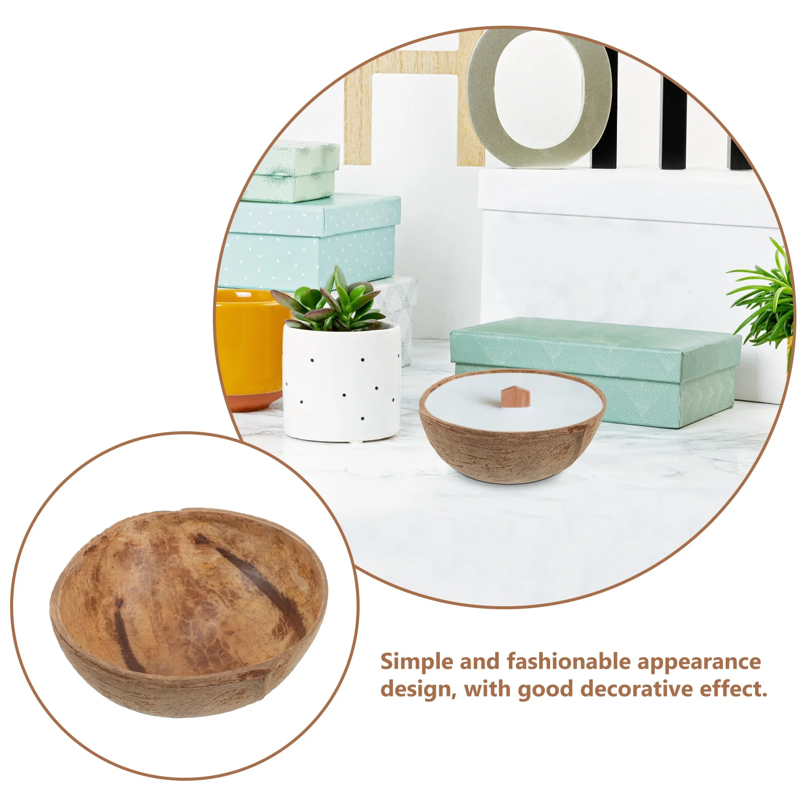 

Reusable Coconuts Shell Bowl Natural Soy Wax Holder Handmade DIY Container Ideal for Craft Making and Gift Storage