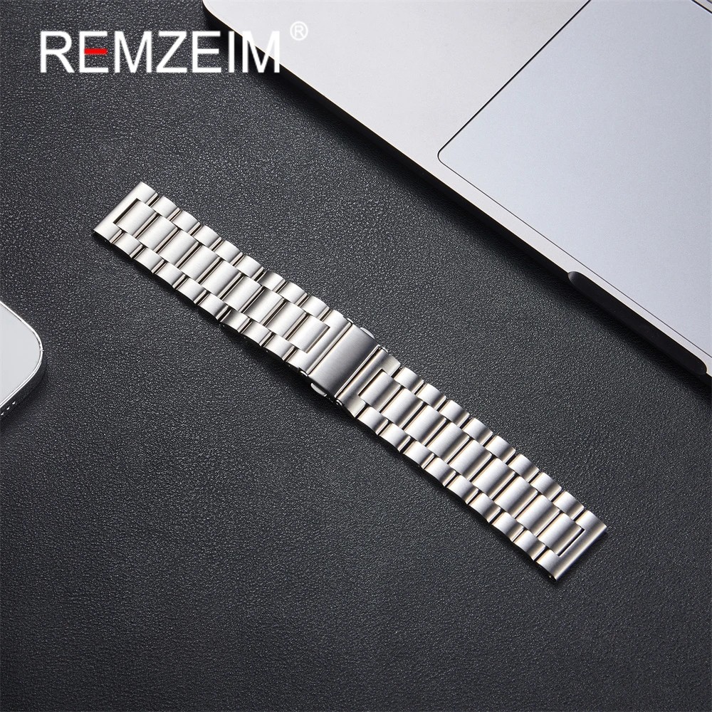 Edelstahl Herren Uhrenarmband 20mm 22mm Business Metall Armband Bürokleidung Armband Ersatzarmband
