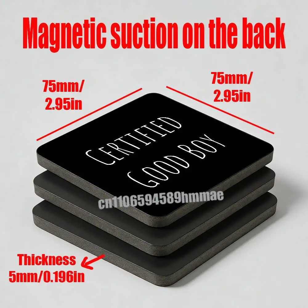 

For Certified Good Boy Fridge Freezer Refrigerator Magnets Kitchen Metal Cabinet Magnetic Sticker Card Home Cover