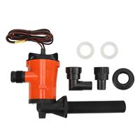 800GPH Livewell Aerator Pump Bait Tank Aerator 12V Submersible Cartridge Boat Bilge Pump for marine Fish Saver Pump