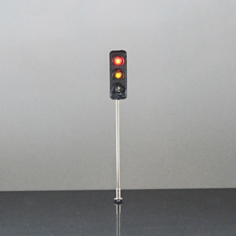 1/2pcs 6cm 3V DIY LED Traffic Signal Indicator 3-light Traffic Lights Street Train Railway Scenery For Sand Table Model