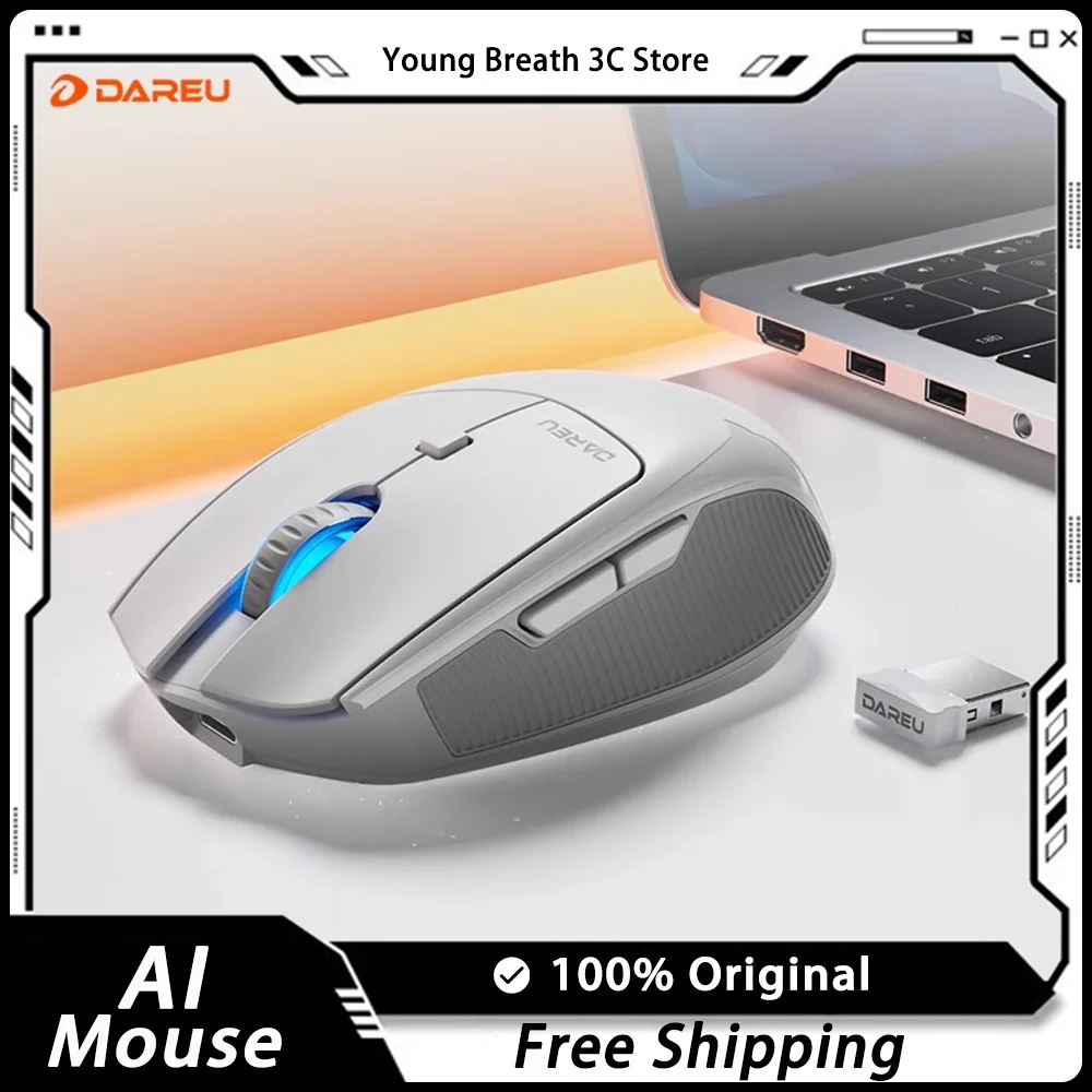 

DAREU AI Intelligent Voice Mouse Bluetooth Wireless Voice Control Computer Accessories Gaming Office Mouse Customized Gifts