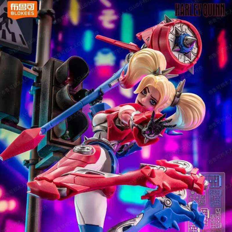 

In stock Blokees Beyond version DC Harley Quinn Comics Movable Assembly Model Kit Anime Action Figure Collectible Toys For Gift