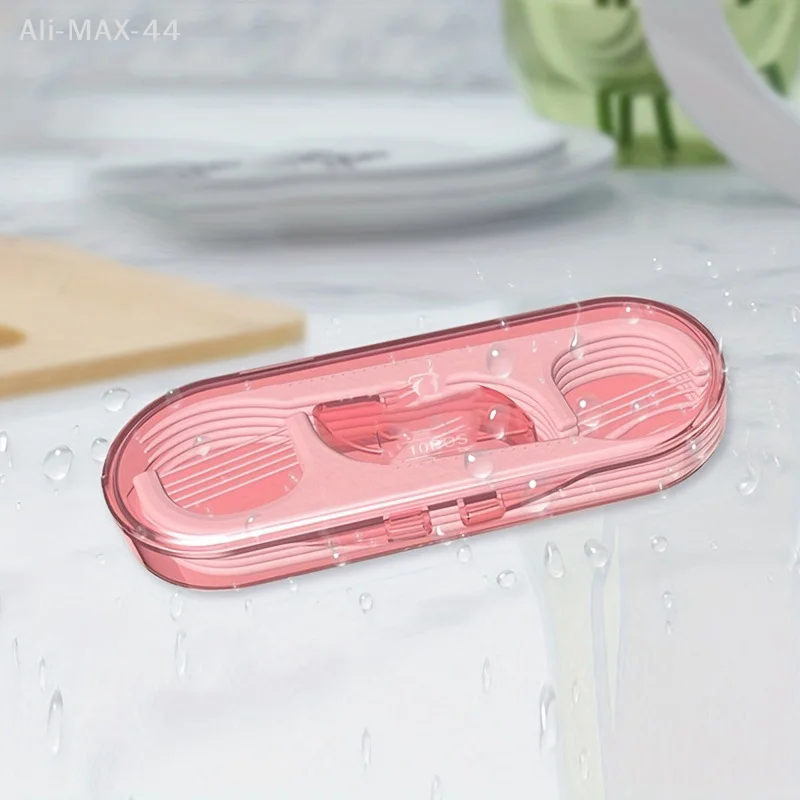 

10 Pack Boxed Dental Floss Portable Travel Package Disposable Superfine Toothpick Line Dental Floss Storage Box Oral Care
