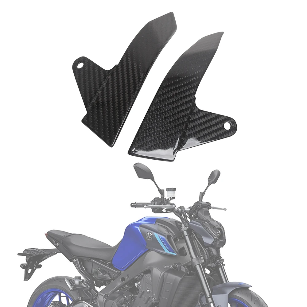 

MOTO4U Motorcycle Carbon Fiber Side Headlight Cover Protector Cover Twill Gloss Parts And Accessories For Yamaha MT09 2019