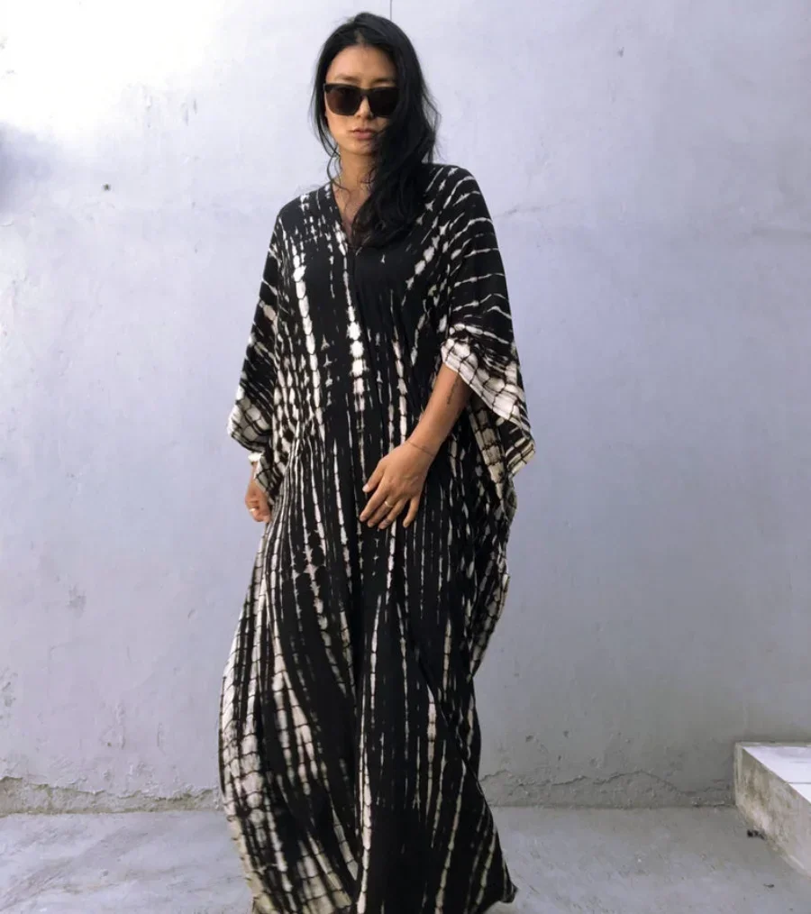 Summer Women Beach Maxi Dress Cover Up Robe Plage Bathing Suit Cover Ups Pareo Salida De Playa Kaftan Beach Swimwear Cover Up