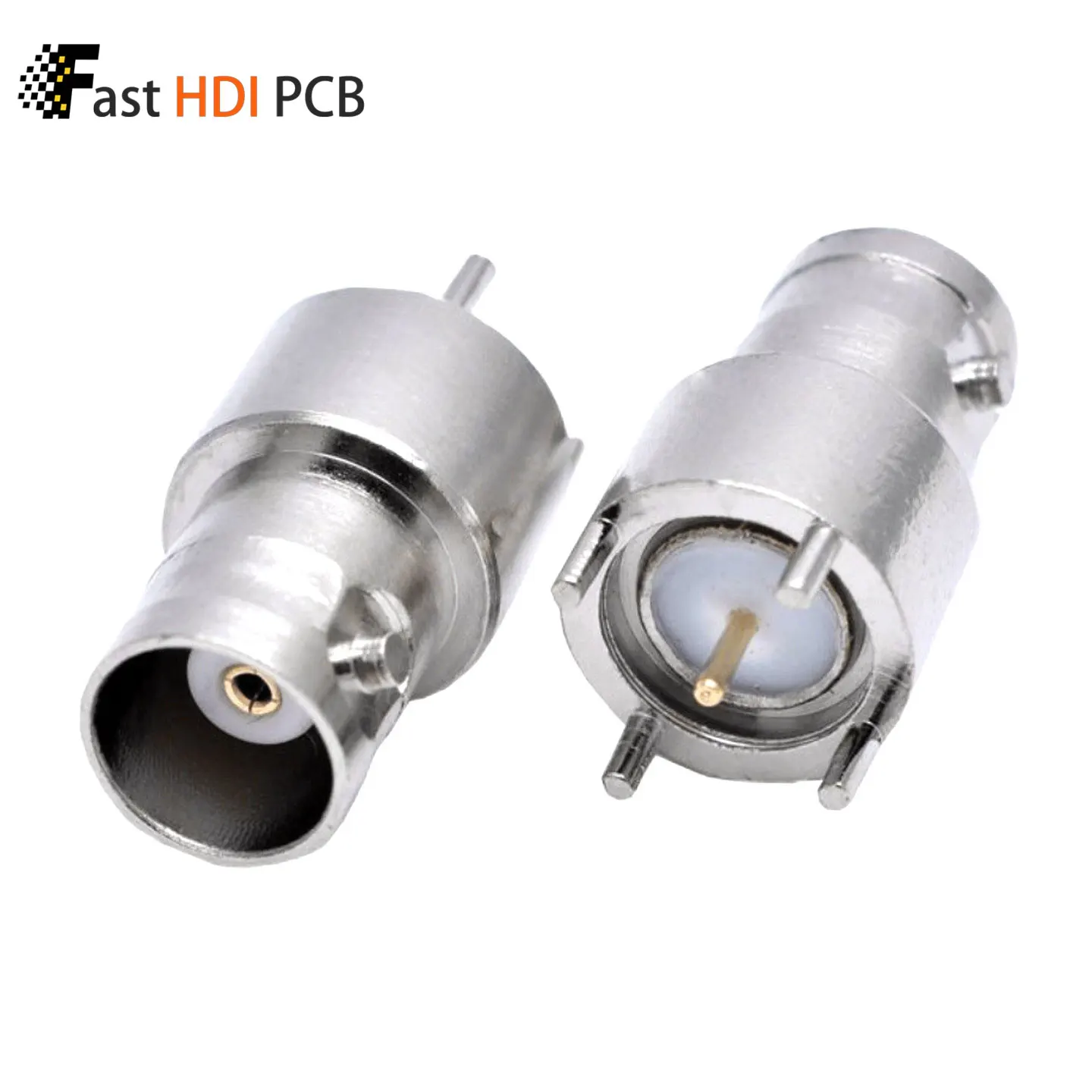 BNC Female PCB Mount Connector BNC-KE 50 Ohm Vertical 4 Pin Jack Solder Type for CCTV RF Circuit Antenna PCB Board