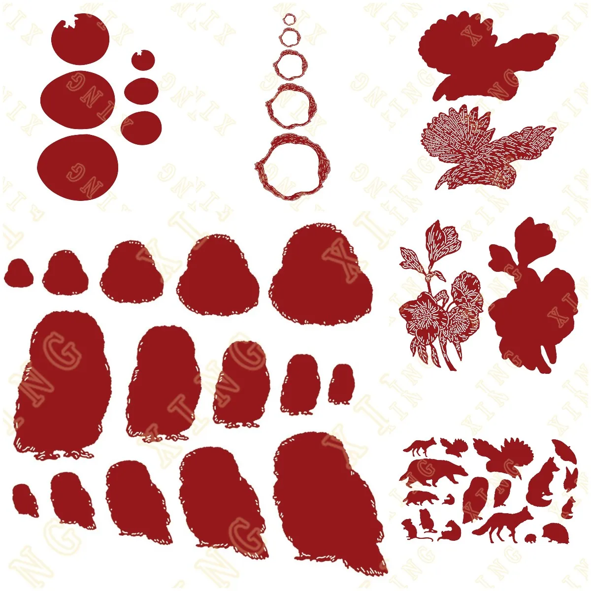 

Autumn Equinox Silhouette Buds New Arrival Metal Cutting Dies Scrapbook Diary Decoration Stencil Embossing Template Diy Handmade