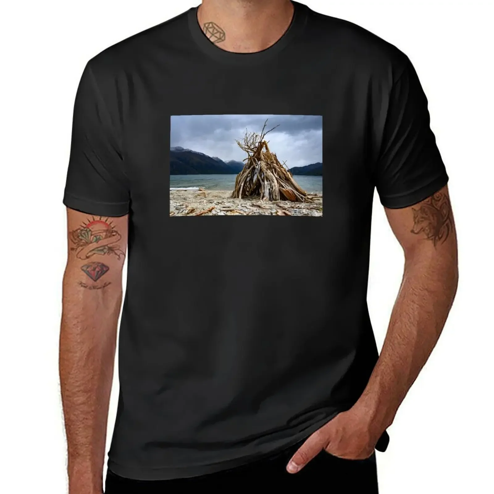 Driftwood Teepee T-Shirt graphics rapper graphic tees oversized graphic tee shirts graphic tees clothes for men