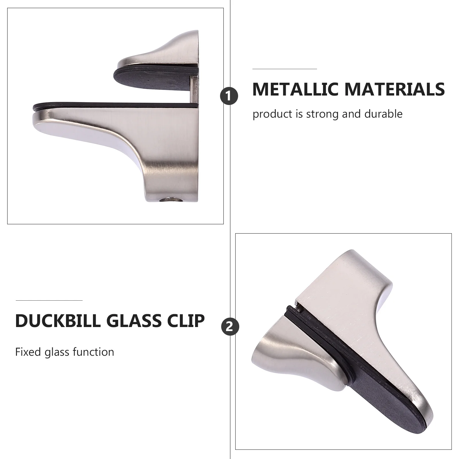 4 stücke Zink-legierung Clips Für 3-20 Mm Dicke Glas Wand Halterung Regal Halterung Langlebig Glas Klemm Halter für Treppe Handlauf