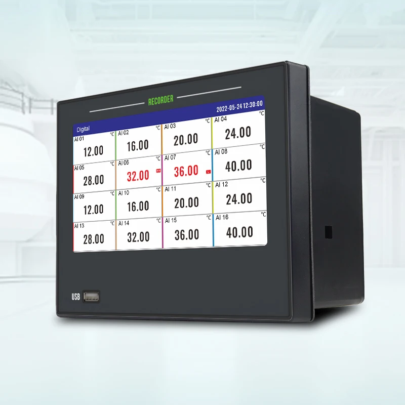 Multi-channel Data Logger for Temperature and Humidity Flow Sensors, Flow Meters, and Level Gauges