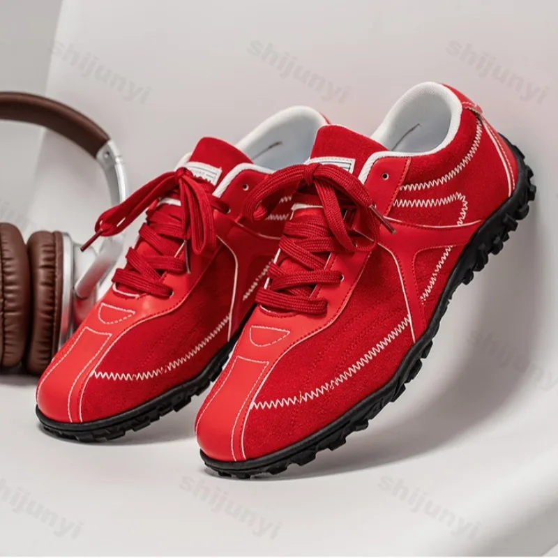 

Винтажная нескользящая повседневная спортивная обувь с низким берцем для мужчин, осень 2024, новые модные однотонные универсальные удобные износостойкие кроссовки