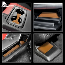 Leather For BMW X1 U11 2023 Car Interior Door Slot Mats Non-Slip Cup Holder Coasters Pad Waterproof Dustproof Accessories-17pcs