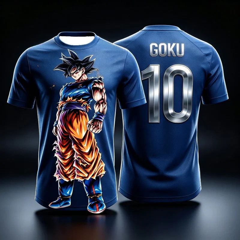 2026 Neues Sommer-Trikot mit 3D-Druck von Dragon Ball Trunks für Herren, atmungsaktiv, schnelltrocknend, Outdoor-Sport, Anime, Streetwear, lässig, kurzärmelig – Detail 7