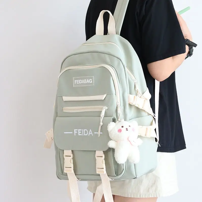 

2023 New Schoolbag Female High School Primary School Student Junior High School Student Large Capacity Backpack