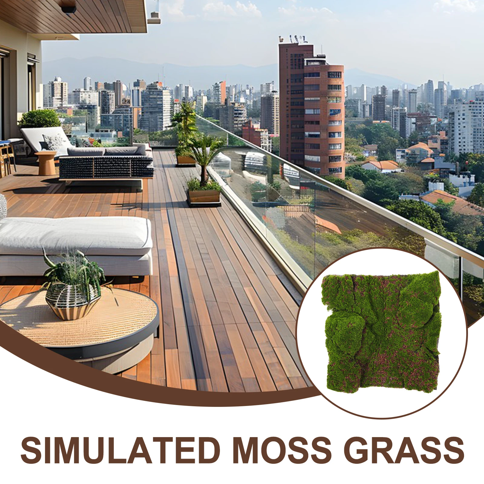

iplusmile Simulated Moss Turf 30cm Artificial Grass for Garden Balcony Patio Landscaping Indoor Outdoor Decor Fake Lawn Mat