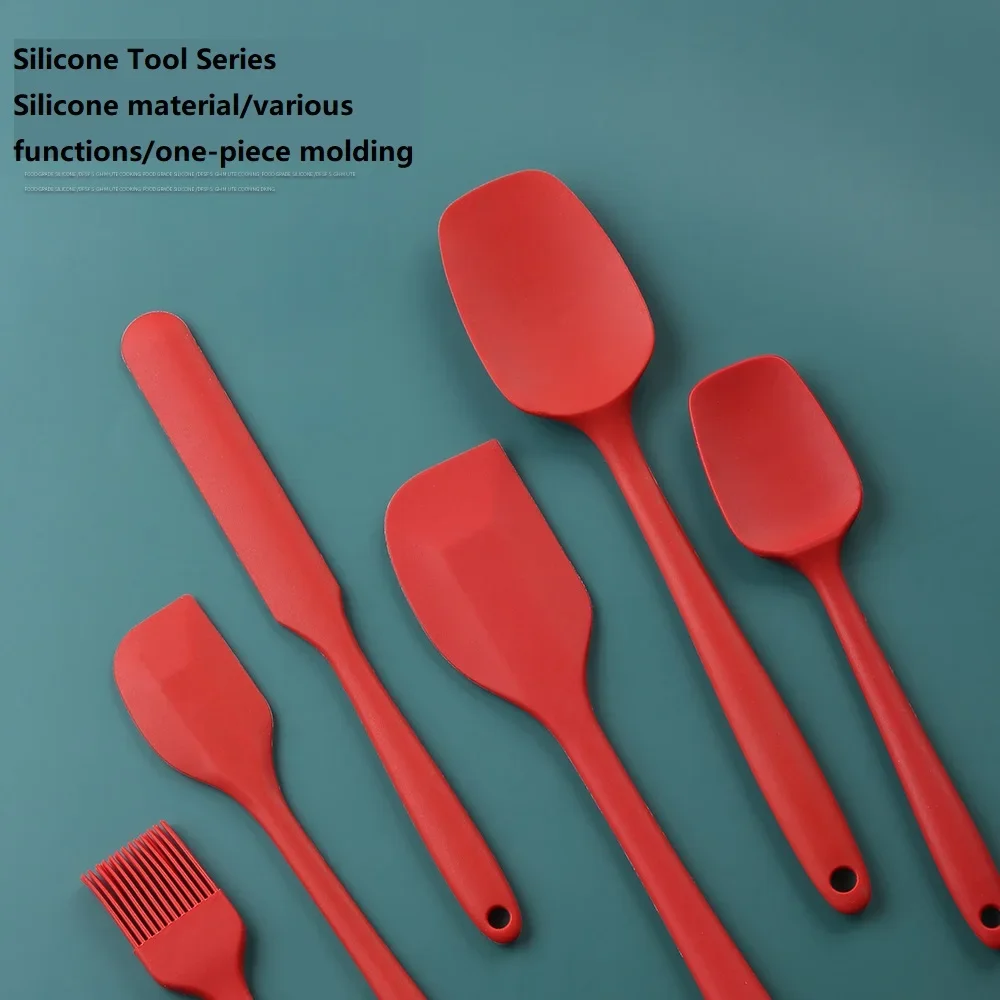 6 Pieces Silicone Spatula Set Food Grade Non Stick Heat Resistant Spatulas Turner for Cooking Baking Mixing Baking Tools