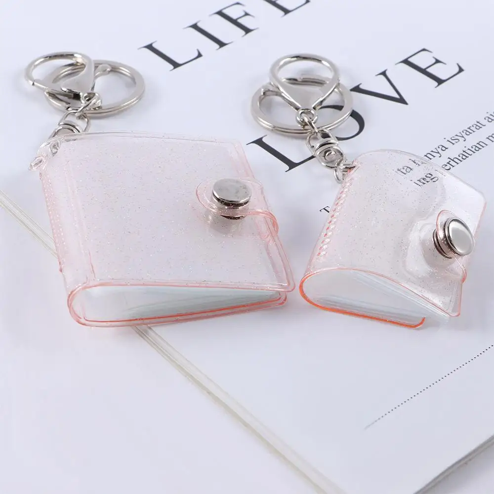 Lover Albums Pendant Pictures Storage Photo Holder Interstitial Card Bag Card Book Keyring 1 2 Inch Photo Album Keychain