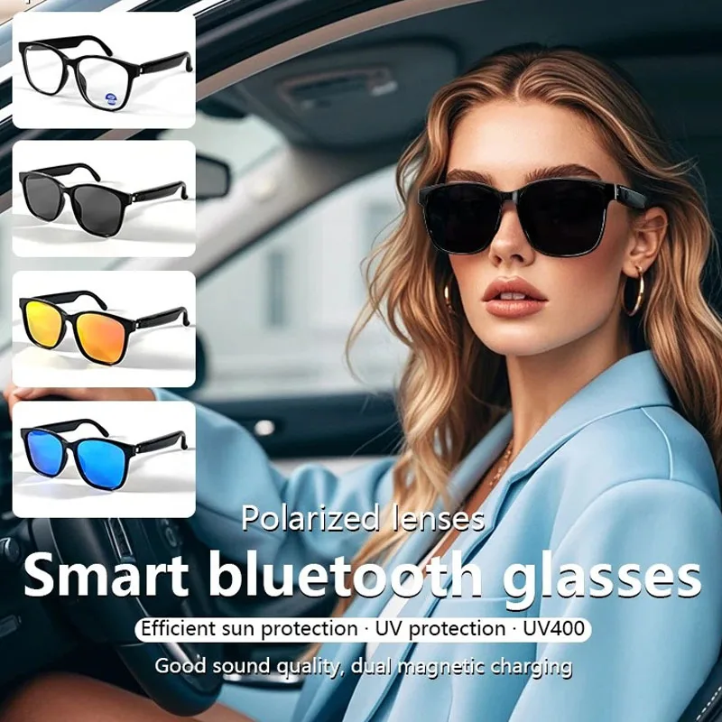 

Модные цветные умные очки Bluetooth для мужчин и женщин, телефонный звонок, музыкальное управление, голосовое управление для Xiaomi Iphone, умные спортивные солнцезащитные очки