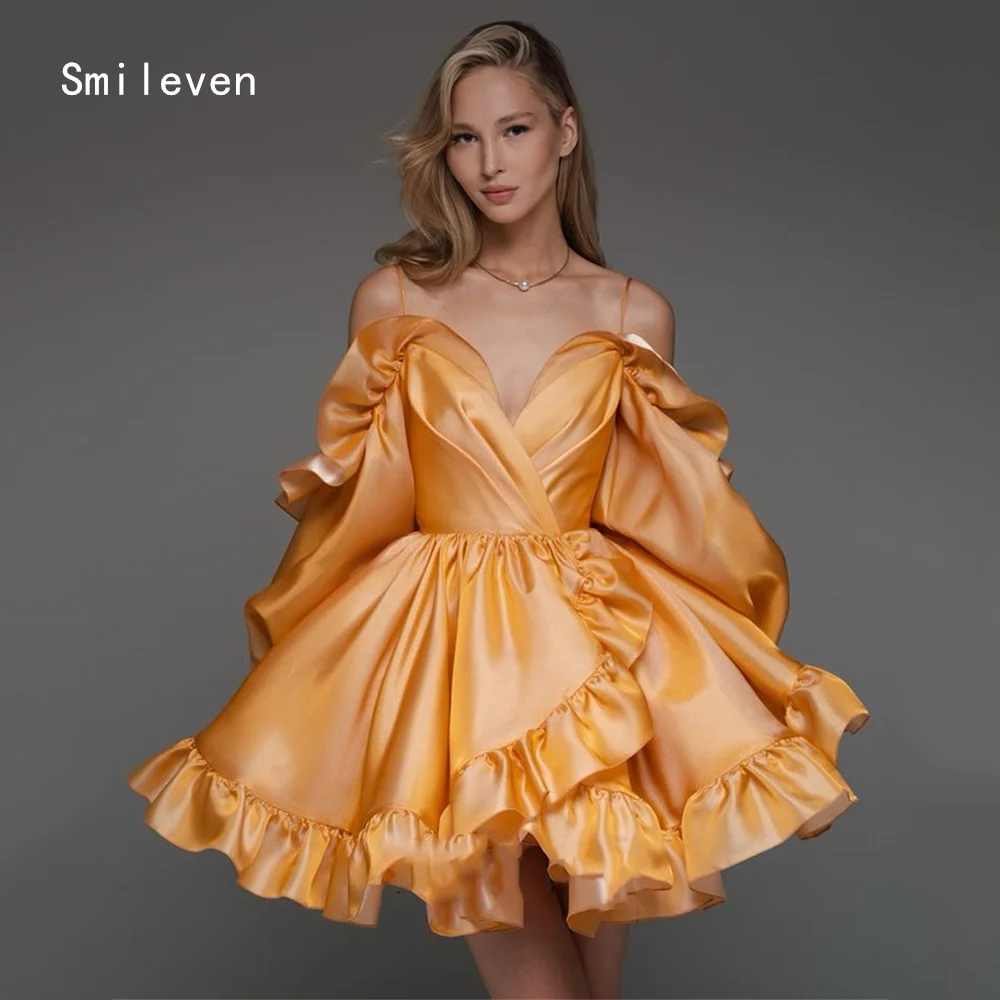 

Smileven Luxury A Line Prom Dress Shining Off The Shoulde Evening Gowns Sweet Pleat Formal Occasion Dress Customized 2026