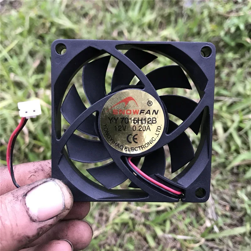 

SNOWFAN Y-Y7015H12B 12V 0.20A 7CM 2-проводный двойной Шарикоподшипниковый радиатор воздуходувка