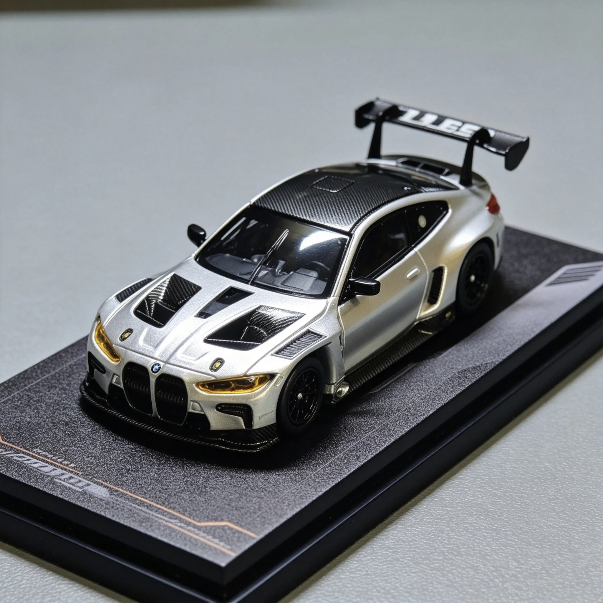 In Stock MINI TRACK MT 1:64 BMW M4 GT3 Silver Version Diecast