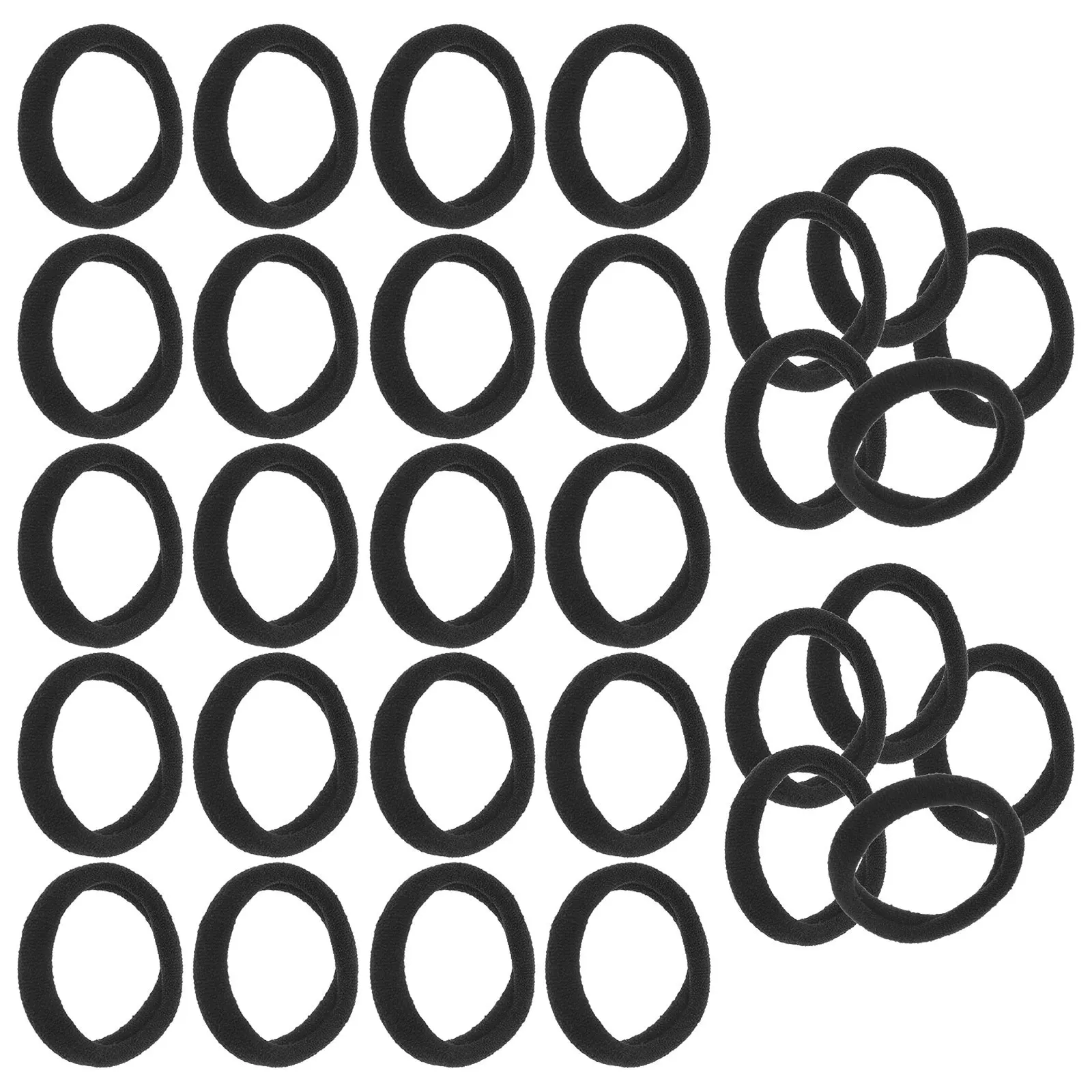 

100 Pcs Black High Elastic Hair Ties Accessories for Women Girls Braids Styling Photo Shoots Everyday Use Bulk Seamless