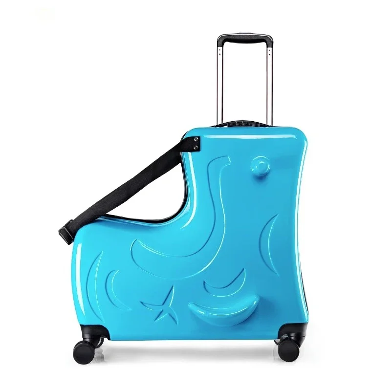 

Cute Pony Cartoon Children Rolling Luggage Spinner Suitcase Wheels Students Multifunction Trolley Kids Travel Bag