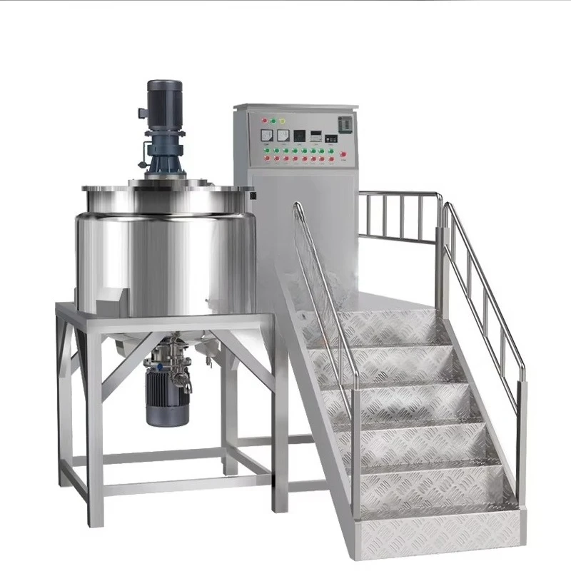 Customized Homogenizer Liquid Emulsifying Homogenizer Tank Electric Jacketed Stainless Steel Mixing Tank with Agitator
