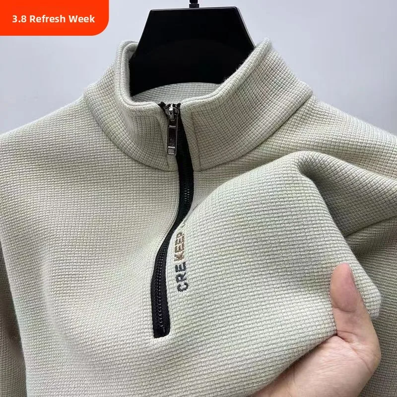 

Thiened Верхняя одежда Высококачественная свободная толстовка с капюшоном Winter Fce Мужская воротник-стойка для похудения Новый Sle Тепло среднего возраста и ly