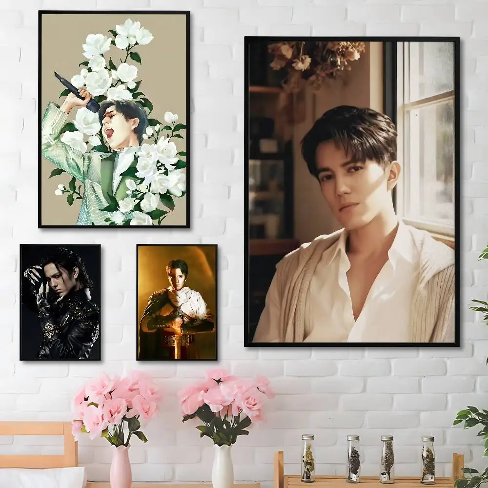 

Singer D-Dimash K-Kudaibergens Club Bar Paper Vintage Poster Wall Art Painting Bedroom Study Stickers