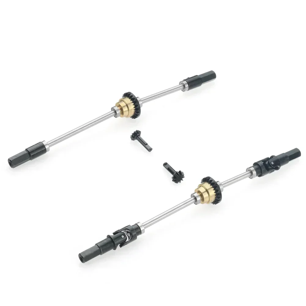 Voor WPL C14 C24 C34 B14 B24 B16 D12 Metalen Differentieel Voor Midden Achteras Stalen Gear Aandrijfas 1/16 RC Auto Upgrade Onderdelen