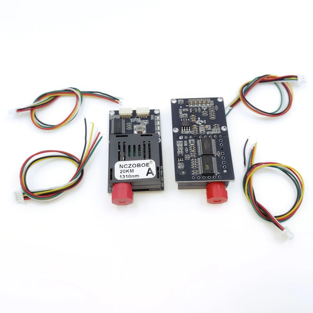 

NCZOBOE 2 Cvbs Video Drone-Specific 60KM TTL Optical Transceiver Module Kit DC TX RX Optical Terminal Equipment