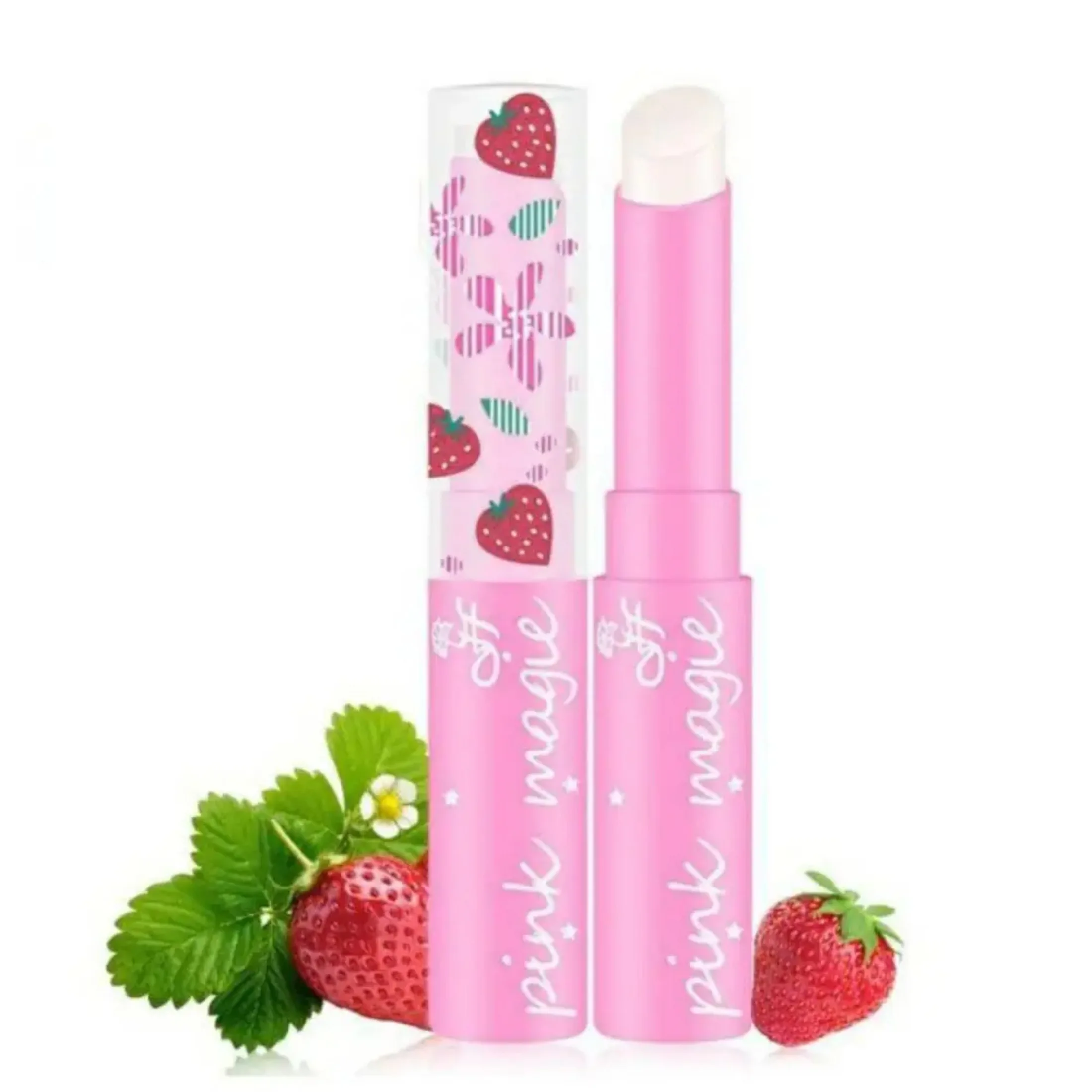 Feuchtigkeitsspendender Lippenbalsam für Damen und Mädchen, natürliche Formel, süßer, nahrhafter Lipgloss, natürlicher Erdbeer-Lippenstift, pflanzliche Bio-Lippen