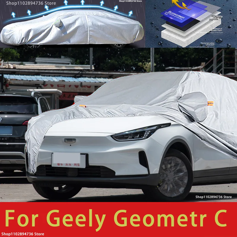 

For Geely Geometry C Outdoor Protection Full Car Covers Snow Cover Sunshade Waterproof Dustproof Exterior Car accessories